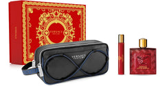 Versace Eros Flame 100 ml EDP + Mini 10 ml + Estuche para hombre Set de regalo
