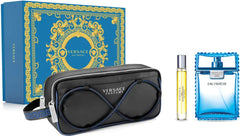 Versace Man Eau Fraîche 100ml EDT Coffret Cadeau + Mini 10ml + Trousse de Toilette