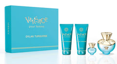 Versace Dylan Turquoise EDT Spray 100 ml + Loción corporal 100 ml + Gel de ducha 100 ml + Mini set de regalo para mujer