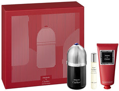 Cartier Pasha Edition Noire 100 ml EDT + 10 ml EDT Mini + 100 ml Gel de ducha SET DE REGALO para hombre