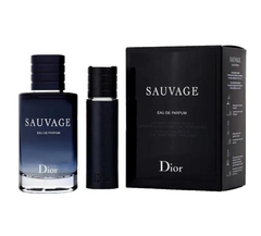 Dior Sauvage 100ml EDP + Spray da viaggio 10ml da uomo, set regalo