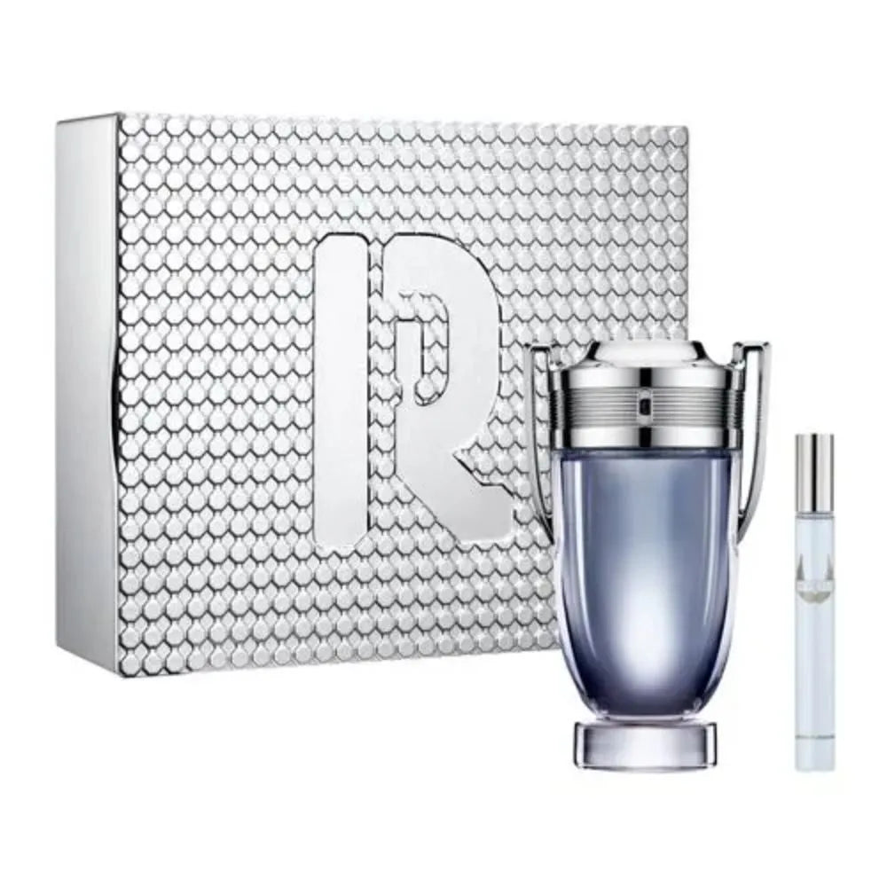 Coffret cadeau Paco Rabanne Invictus pour homme, EDT 200 ml + Vaporisateur EDT 10 ml