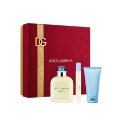 Dolce &amp; Gabbana Light Blue 125 ml EDT + 50 ml Gel de ducha + 10 ml EDT para hombre Set de regalo