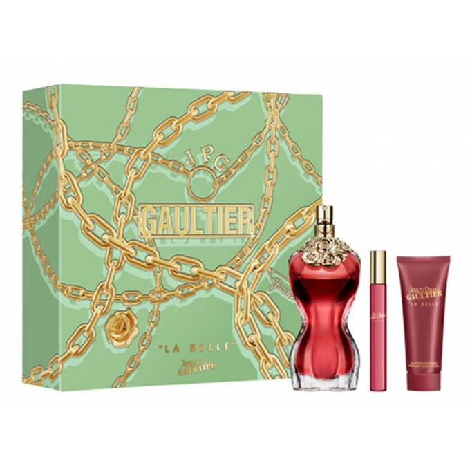 Jean Paul Gaultier La Belle - Set de regalo (100 ml EDP + 75 ml Loción corporal + 10 ml EDP Mini para mujer)