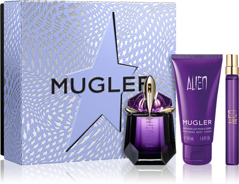 Mugler Alien EDP Coffret Cadeau Resourçable 30ml + Mini 10ml + Lait Corps 50ml