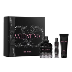 Valentino Born In Roma Uomo 100 ml EDT + 15 ml EDT Mini + 75 ml Gel de ducha para hombre Set de regalo