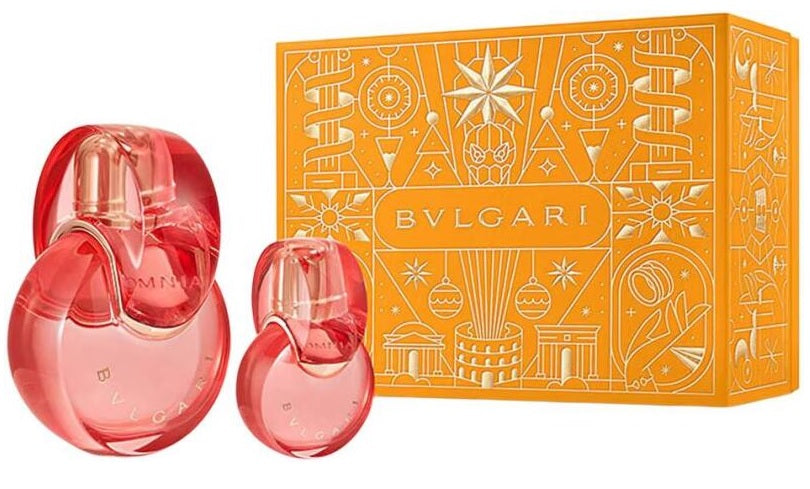 Bvlgari Omnia Coral 100ml EDT + 15ml EDT Mini per Donna Set Regalo