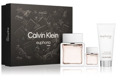 Calvin Klein Euphoria 100 ml EDT + 15ml EDT + 100ml After Shave Balm Set per Uomo