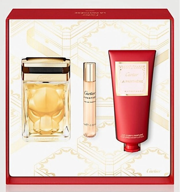 Set de regalo Cartier La Panthere 100 ml Perfume + 100 ml Loción corporal + 10 ml EDP para mujer