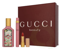 Gucci Flora Gorgeous Gardenia 50 ml EDP + 10 ml EDP Mini + Lápiz labial para mujer Set de regalo