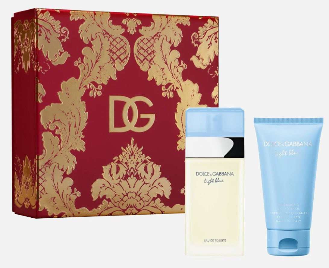 Coffret Cadeau Dolce & Gabbana Light Blue 50ml EDT + Crème Corps 50ml pour Femme
