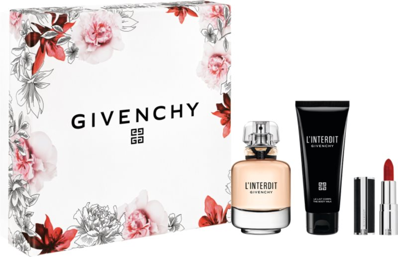 Coffret Givenchy L'Interdit Eau de Parfum 80ml + Lait Corps 75ml + Rouge à Lèvres