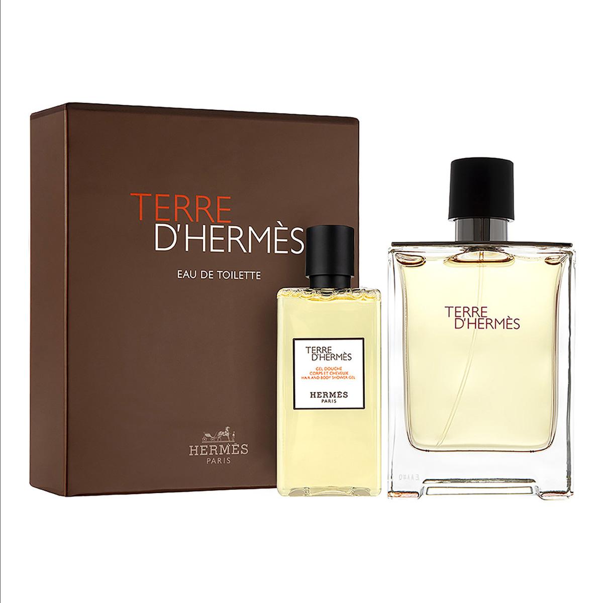 Hermes Terre D'Hermes 100 ml EDT Spray + 80 ml Gel de ducha para hombre Set de regalo