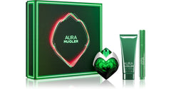 Mugler Aura 30 ml EDP recargable para mujer Set de regalo + Loción corporal 50 ml + Perfume en pluma