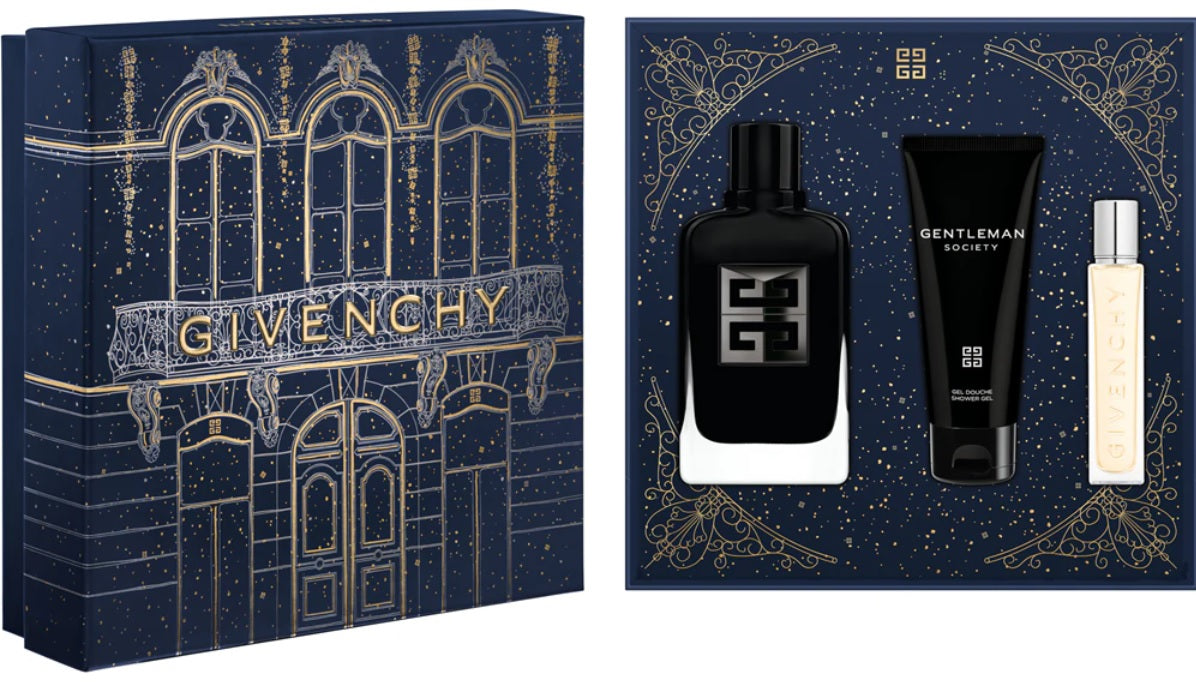 Givenchy Gentleman Society 100ml EDP + 12,5ml EDP + 75ml Doccia per Uomo Set Regalo