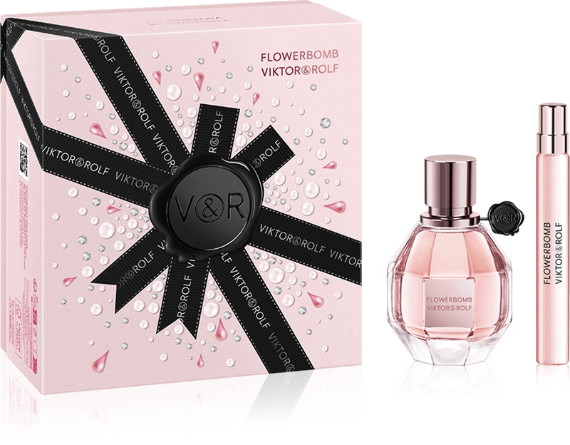 Coffret Cadeau Viktor & Rolf Flowerbomb Eau de Parfum 50ml + Mini Eau de Parfum 10ml pour Femme