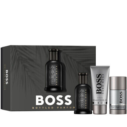 BOSS Bottled Geschenkset 100ml Parfum + 100ml Duschgel + 70g Deodorant Stick