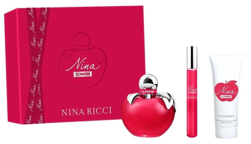 Nina Ricci Nina 80ml Le Parfum + 75ml Lozione Corpo + 10ml Roll On Set Regalo per Donna