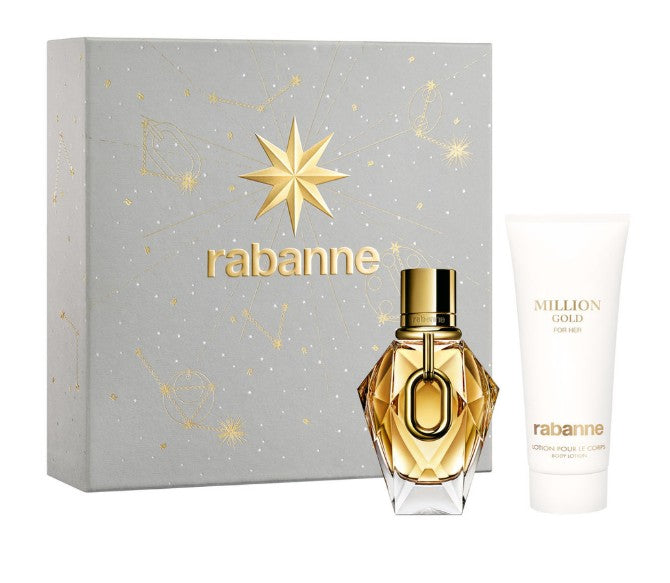 Paco Rabanne Million Gold 50ml EDP + 100ml Bodylotion für Damen Geschenkset