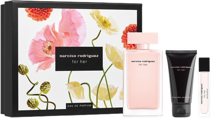 Narciso Rodríguez For Her Set de Regalo 100ml EDP + 50ml Loción Corporal + Mini