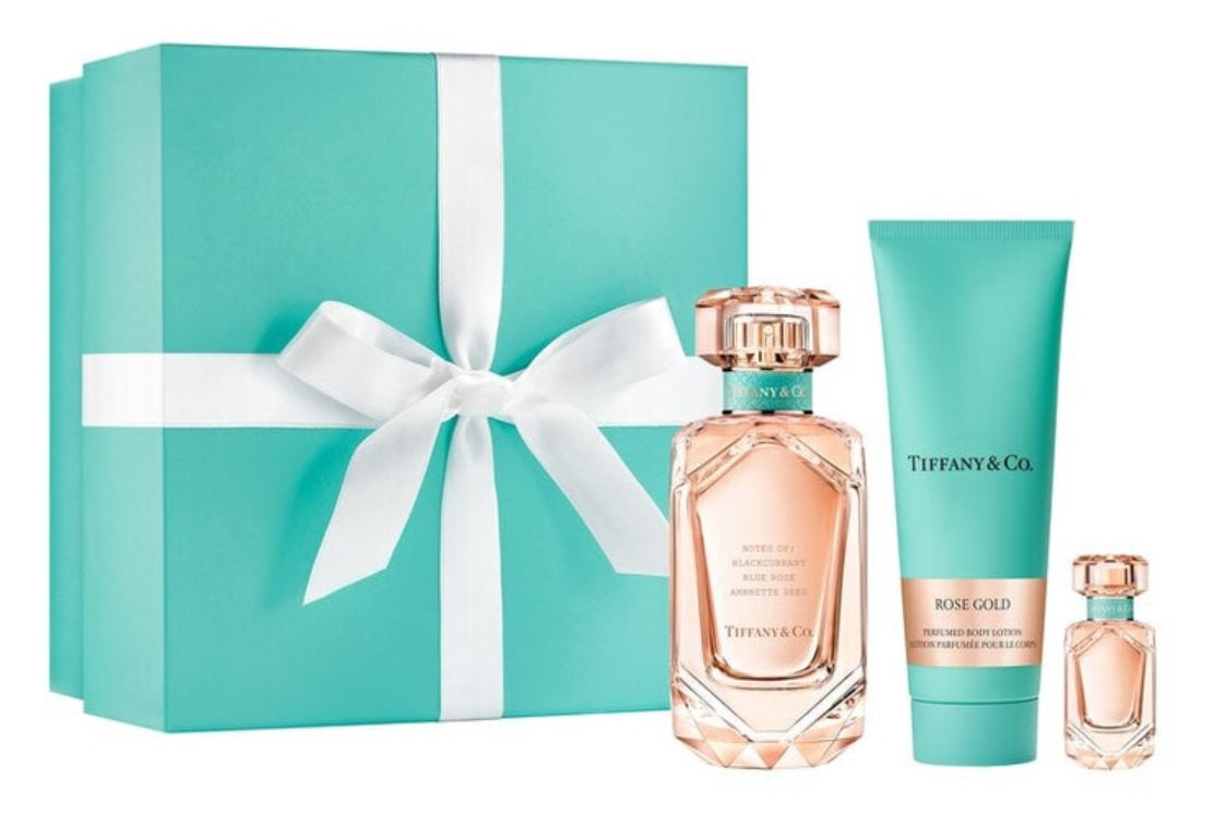 Estuche de regalo para mujer Tiffany & Co Rose Gold EDP 75 ml + loción corporal 100 ml + mini EDP 5 ml