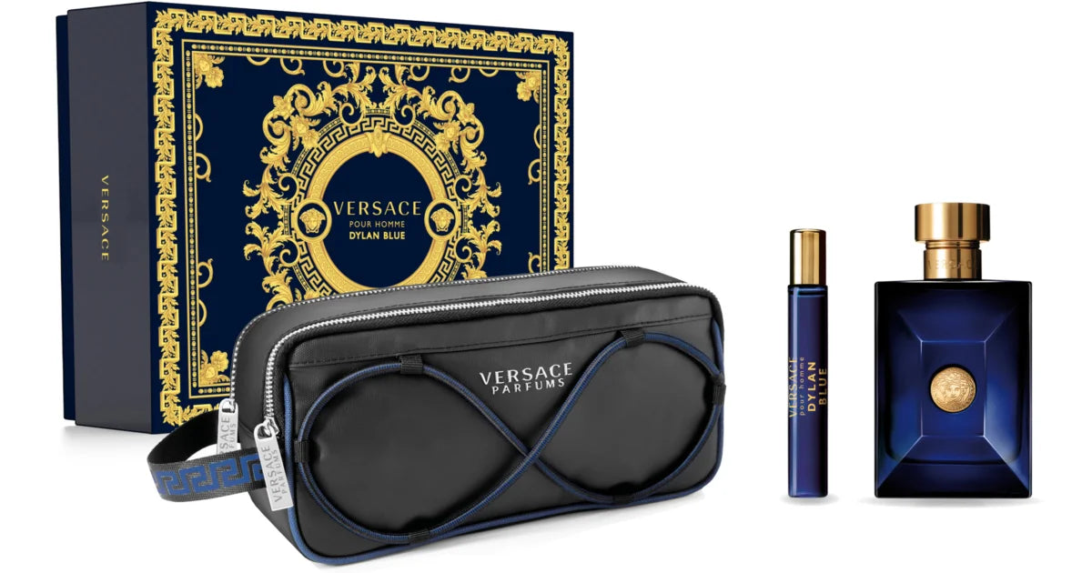 Estuche de regalo Versace Pour Homme Dylan Blue 100ml EDT + Mini 10ml + Neceser para hombre