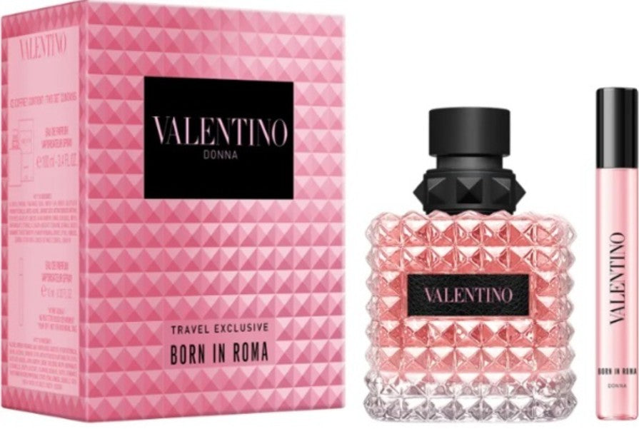 Valentino Donna Born In Roma 100 ml EDP + 10 ml EDP para mujer Set de regalo