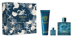 Versace Eros 100ml EDP + 5ml EDP + 150ml Duschgel für Herren Geschenkset