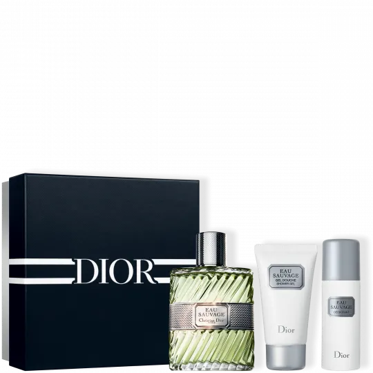Dior Eau Sauvage 100 ml EDT + 50 ml Gel de ducha + 50 ml Desodorante en spray para hombre Set de regalo