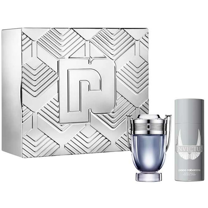 Paco Rabanne Invictus 100ml EDT Spray + 150ml Deo Spray per uomo Set regalo