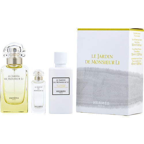 Hermes Le Jardin D Monsieur Cofre Unisex Li 50ml EDT + Loción Corporal 50ml + Gel De Ducha