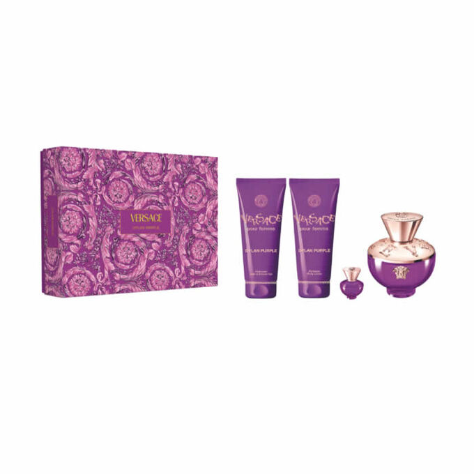 Versace Dylan Purple EDP 100 ml + Gel de ducha 100 ml + Loción corporal 100 ml + Mini set de regalo para mujer