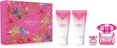 Versace Bright Crystal Absolu 90 ml EDP + Mini 5 ml + Gel de ducha 100 ml + Loción corporal 100 ml para mujer Set de regalo