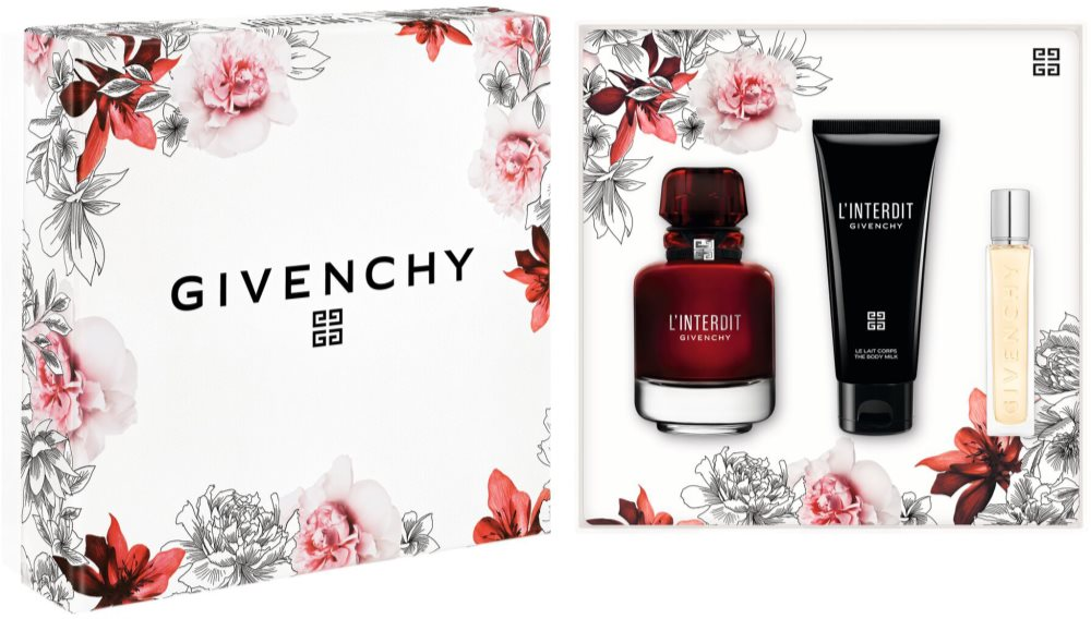Givenchy L'Interdit Rouge Set Regalo 80ml EDP + 75ml Lozione Corpo + Mini