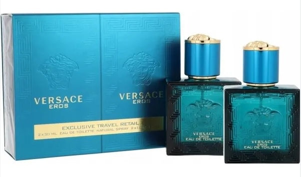 Versace Eros 2 x 30 ml EDT per Uomo Set Regalo
